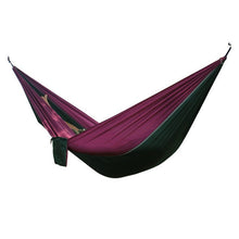Load image into Gallery viewer, Single Double Hammock Adult Outdoor Backpacking Travel Survival Hunting Sleeping Bed Portable With 2 Straps 2 Carabiner