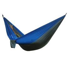 Load image into Gallery viewer, Single Double Hammock Adult Outdoor Backpacking Travel Survival Hunting Sleeping Bed Portable With 2 Straps 2 Carabiner