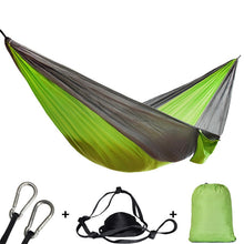 Load image into Gallery viewer, Single Double Hammock Adult Outdoor Backpacking Travel Survival Hunting Sleeping Bed Portable With 2 Straps 2 Carabiner